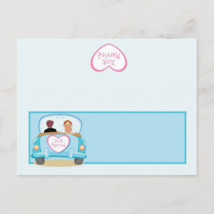 Just Married Car Wedding Writable Place Card