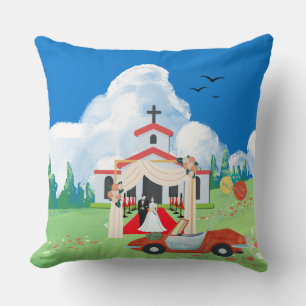 Just Married Celebration Cushion