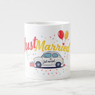 Just Married Celebration Design Mug