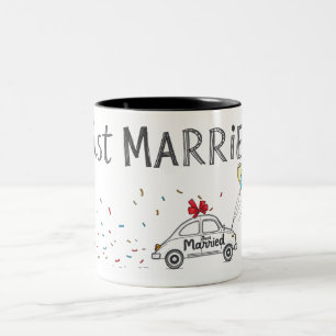 Just Married Celebration Design Mug