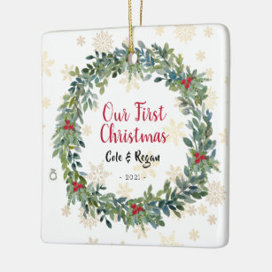 Just Married Christmas Ornament