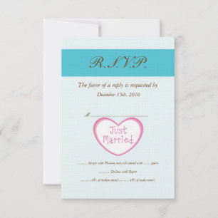 Just Married Classic Care Wedding RSVP Invitation