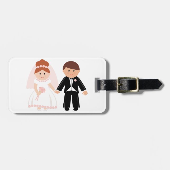 Just Married Couple Luggage Tags (Front Horizontal)