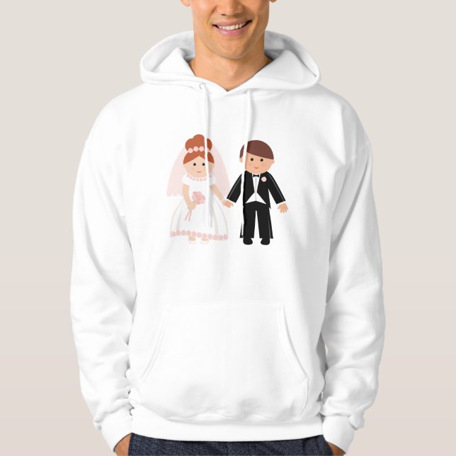 Just Married Couple Mens Hoodie (Front)