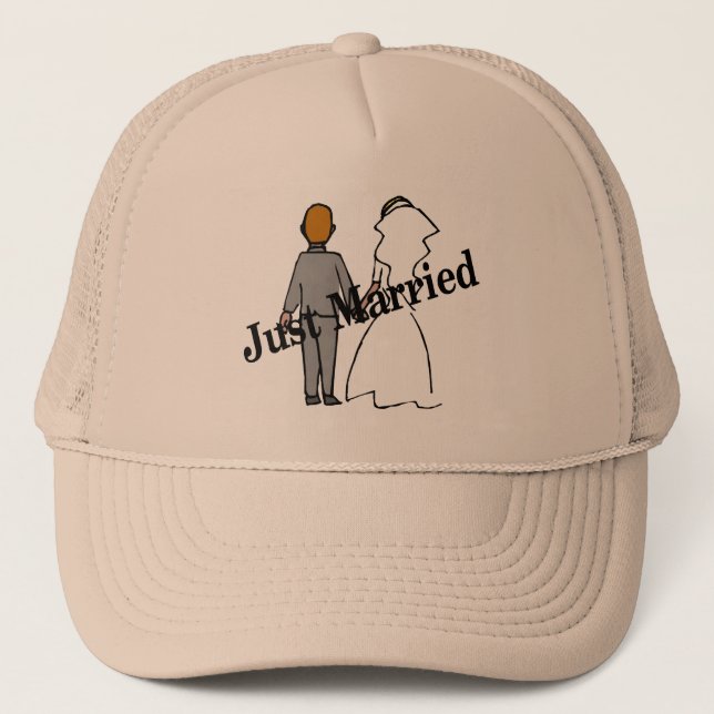 Just Married (Couple) Trucker Hat (Front)