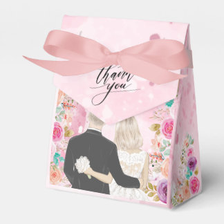 Just Married | Couples Back View Illustration Favour Box