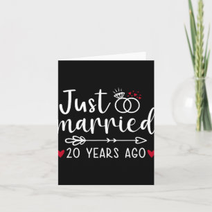 Just Married Couples Funny Husband Wife 20th Anniv Card