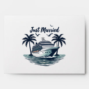 Just Married Cruising Summer Wedding Husband Wife Envelope