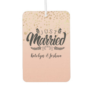 Just Married   Custom Photo Car Air Freshener