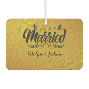 Just Married Custom Photo Car Air Freshener
