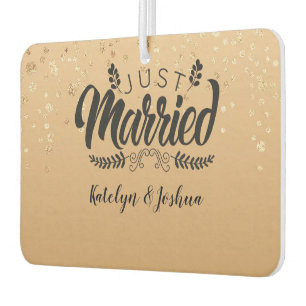 Just Married   Custom Photo Car Air Freshener