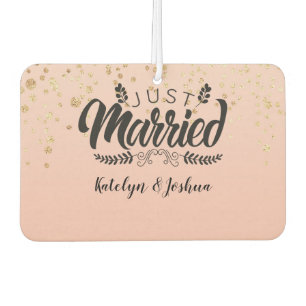 Just Married   Custom Photo Car Air Freshener