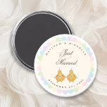 Just Married Cute Perfect Pair Wedding Favour Magnet<br><div class="desc">Just Married Cute Perfect Pair Wedding Favour magnet</div>
