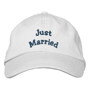 Just Married Cute Wedding Embroidered Hat