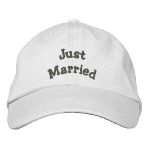 Just Married Cute Wedding Embroidered Hat