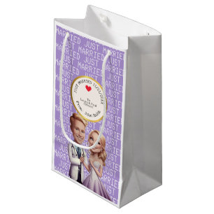 just Married DOCTORS PHYSICIANS MD violet Small Gift Bag