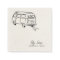 Just married Doodle Car Wedding cocktail napkin