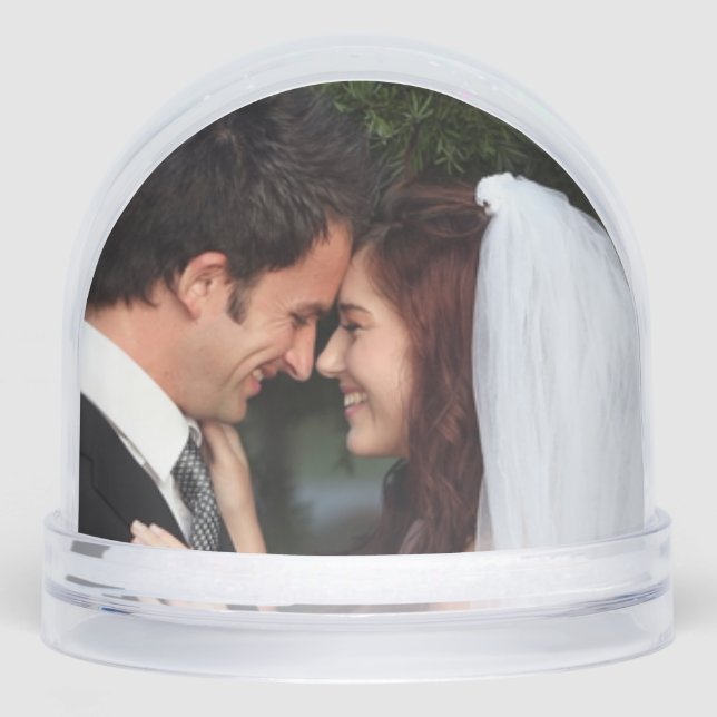 Just Married Double Photo Snowglobe (Front)