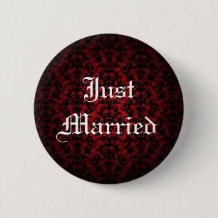 Just married elegant Gothic button