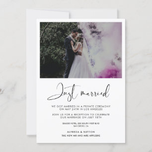 Just married Elegant & modern photo card