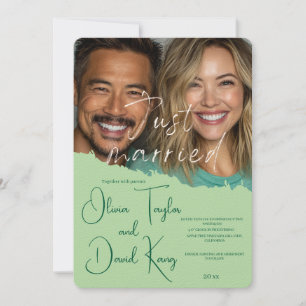 Just Married – Elegant Wedding Celebration Invitation