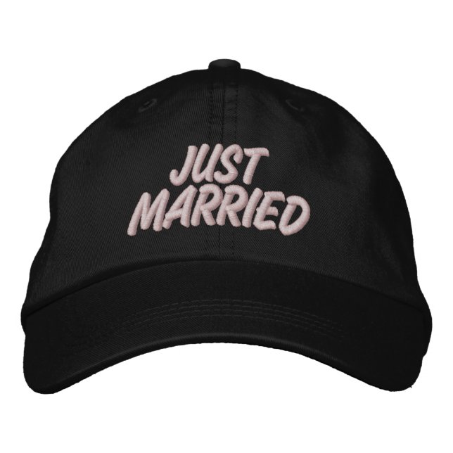 Just Married Embroidered Hat (Front)