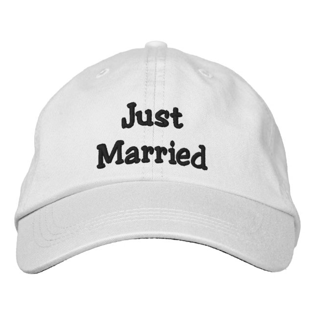 Just Married Embroidered Hat (Front)
