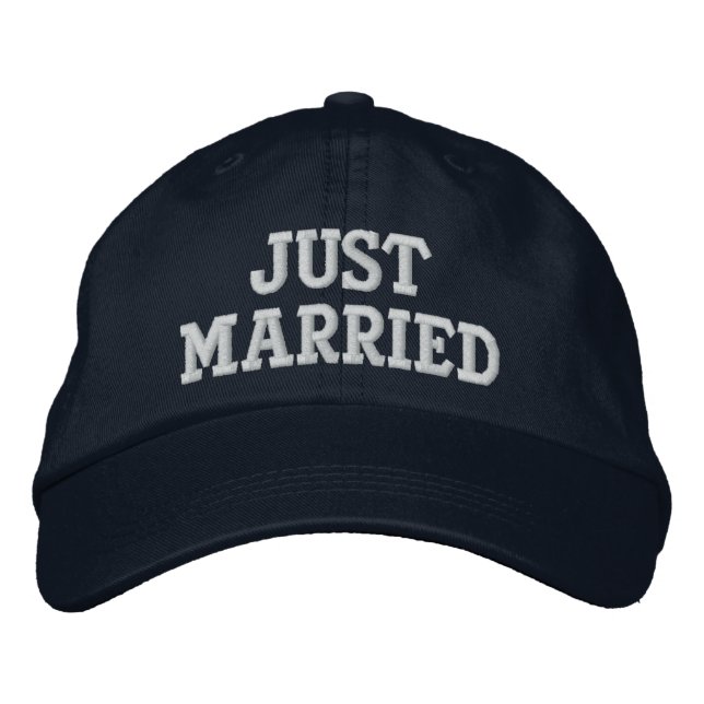 JUST MARRIED EMBROIDERED HAT (Front)
