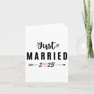 Just Married Est 2025 Honeymoon Wedding Couples An Card