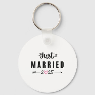 Just Married Est 2025 Honeymoon Wedding Couples An Key Ring