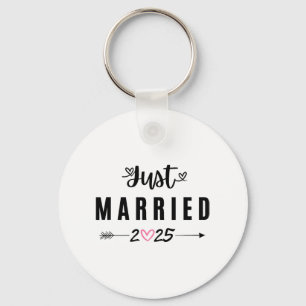 Just Married Est 2025 Honeymoon Wedding Couples An Key Ring