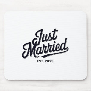 Just Married Est 2025 Wedding Wife Mr & Mrs Br Mouse Mat