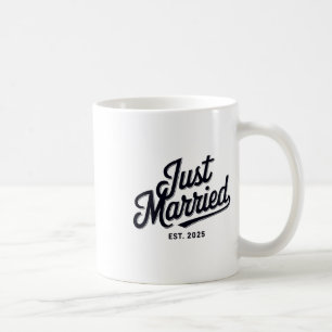 Just Married Est 2025 Wedding Wife Mr And Mrs Brid Coffee Mug