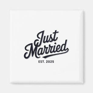Just Married Est 2025 Wedding Wife Mr And Mrs Brid Magnet