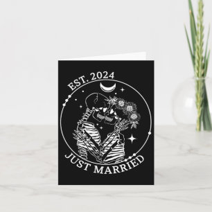 Just Married Est Halloween Skeleton Couples Matchi Card