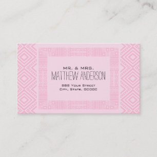 Just Married Ethnic Boho-chic Calling Card 2