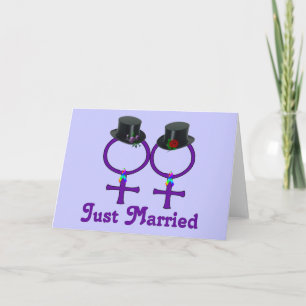 Just Married Formal Lesbian Announcement