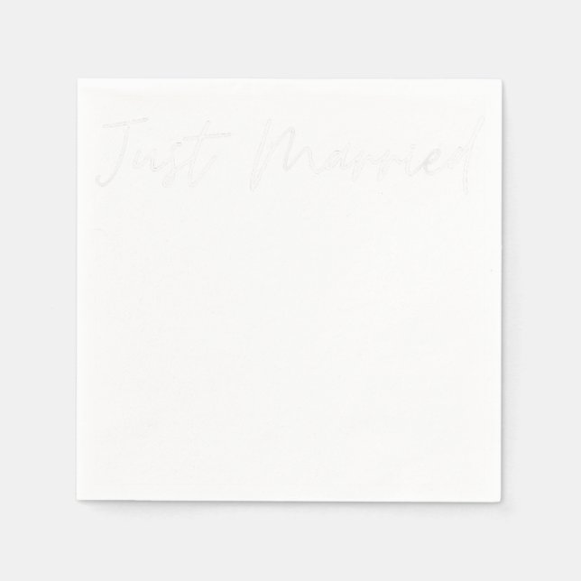 Just Married  Gay Wedding LGBTQ Lesbian Bride Gay  Napkin (Front)