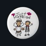 Just Married Gifts Newlywed Gifts Honeymoon Gifts 6 Cm Round Badge<br><div class="desc">Just Married Gifts Newlywed Gifts Honeymoon Gifts Wedding Season Ideas Weddings Designs</div>