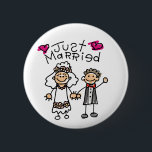 Just Married Gifts Newlywed Gifts Honeymoon Gifts 6 Cm Round Badge<br><div class="desc">Just Married Gifts Newlywed Gifts Honeymoon Gifts Wedding Season Ideas Weddings Designs</div>