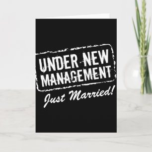 Just Married greeting cards   Under new management