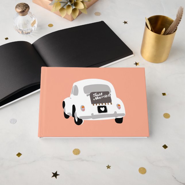 Just Married  Guest Book (Front Open)