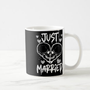 Just Married Halloween Skeleton Bride And Groom We Coffee Mug