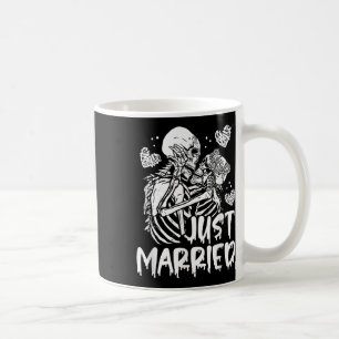 Just Married Halloween Skeleton Bride And Groom We Coffee Mug