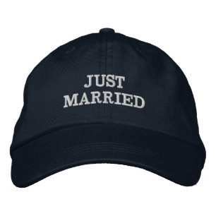 Just Married Hat Embroidered Hats, Honeymoon Gift,