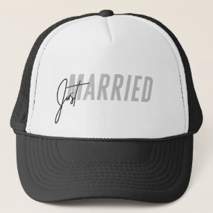 Just Married Hat for him   Newlywed Hat - Grey