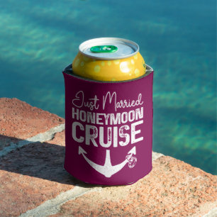 Just Married Honeymoon Cruise Ring Matching Gifts Can Cooler