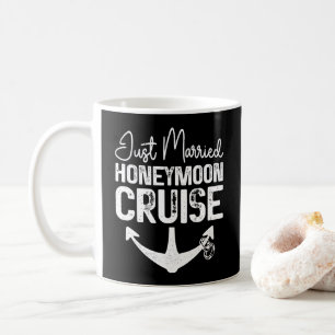 Just Married Honeymoon Cruise Ring Matching Gifts Coffee Mug