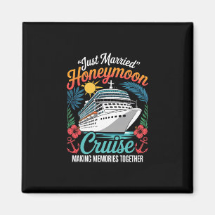 Just Married Honeymoon Matching Cruise Ship Vacati Magnet