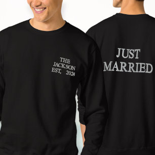 Just Married hoodie - Personalized Mr and Mrs